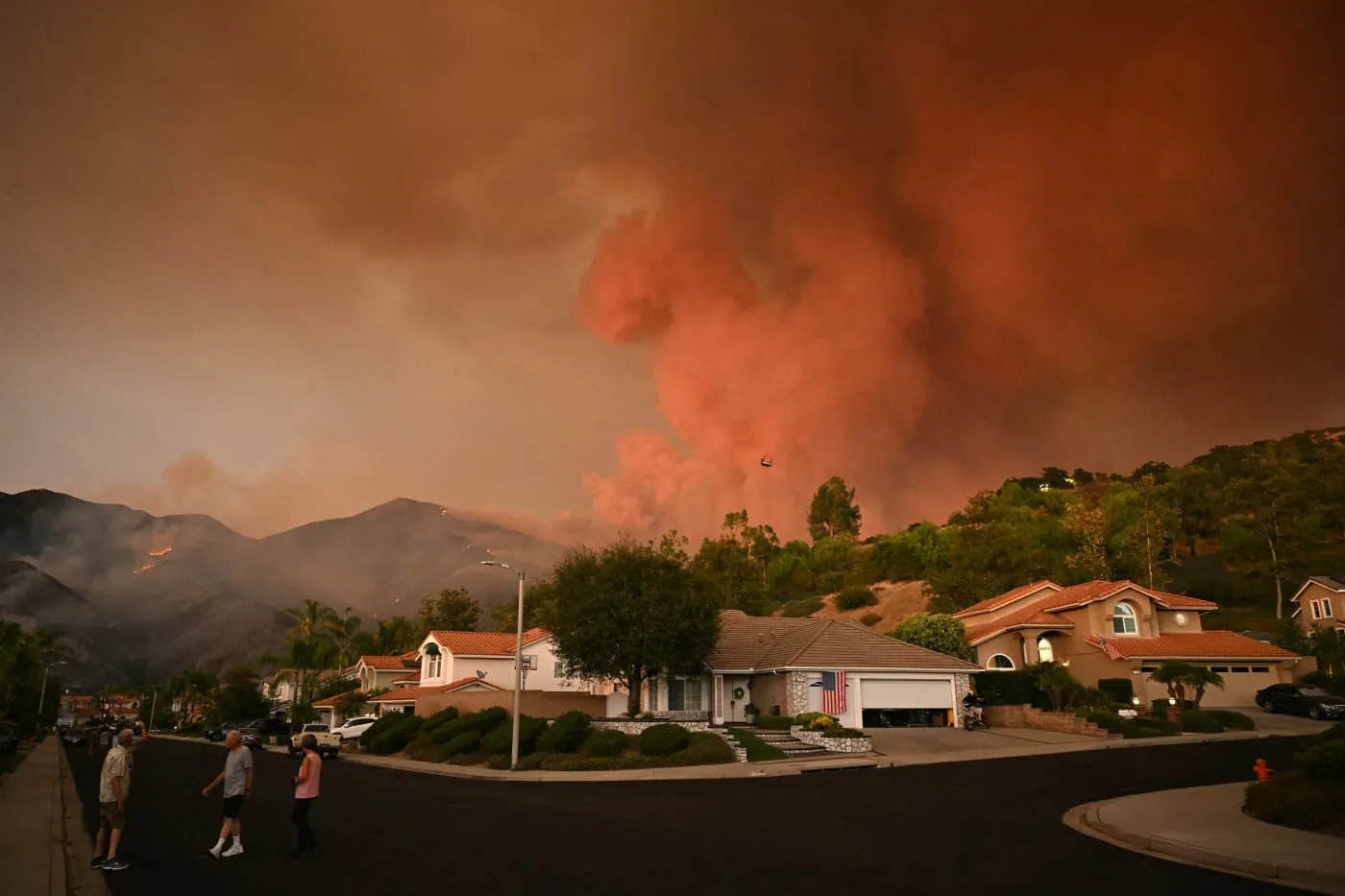 High-risk home near wildfire-prone terrain